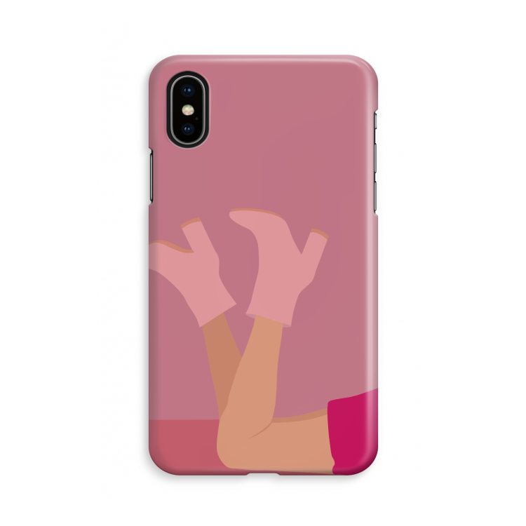 Pink boots: iPhone X Volledig Geprint Hoesje