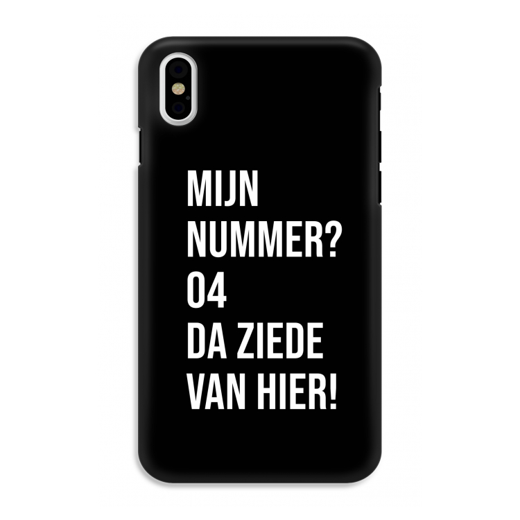 Da ziede van hier - Zwart: iPhone X Tough Case