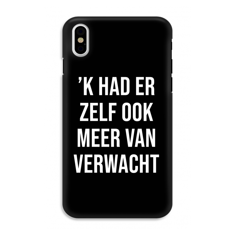 Meer verwacht - Zwart: iPhone X Tough Case