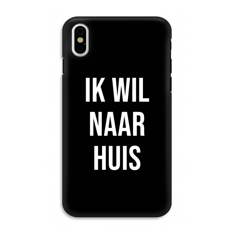 Ik wil naar huis - Zwart: iPhone X Tough Case