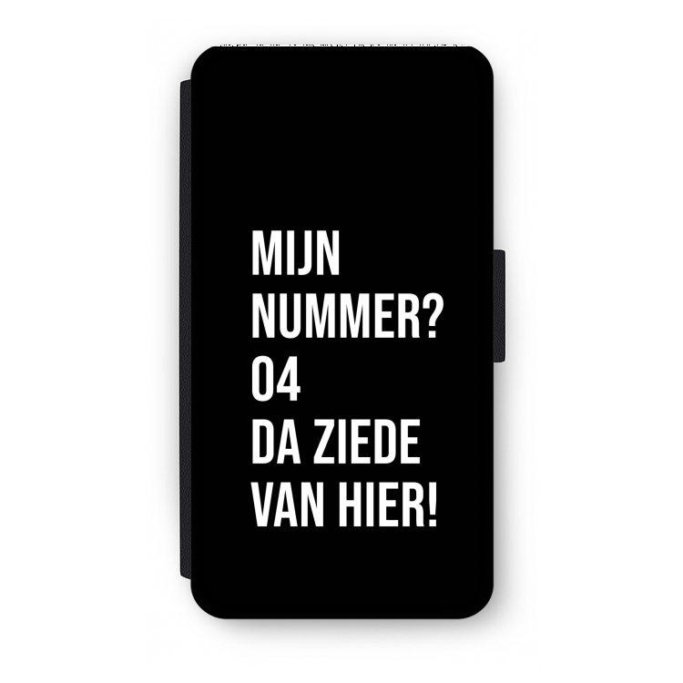 Da ziede van hier - Zwart: iPhone X Flip Hoesje