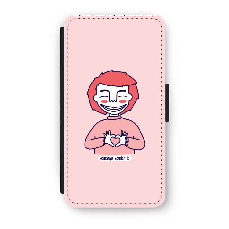 Hartje: iPhone X Flip Hoesje