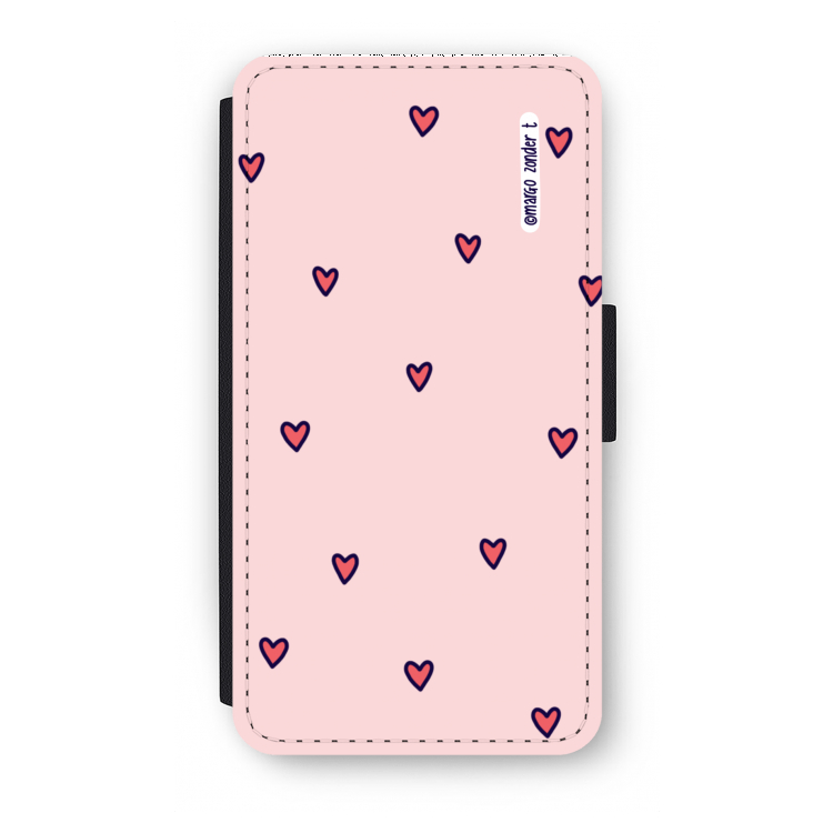 Hartjes: iPhone X Flip Hoesje