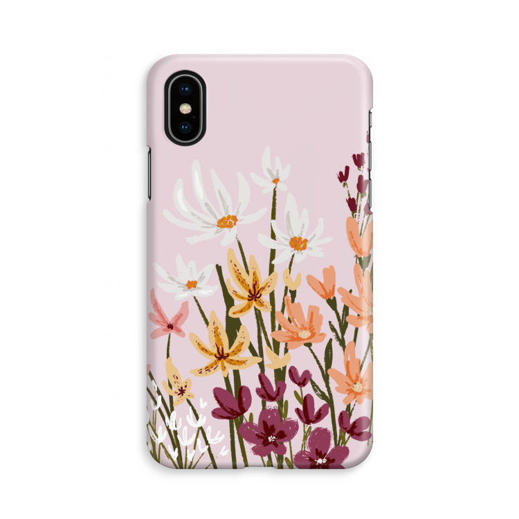 Painted wildflowers: iPhone X Volledig Geprint Hoesje