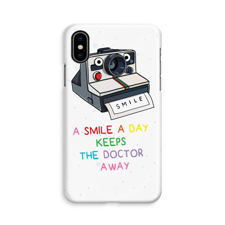 Smile: iPhone X Volledig Geprint Hoesje