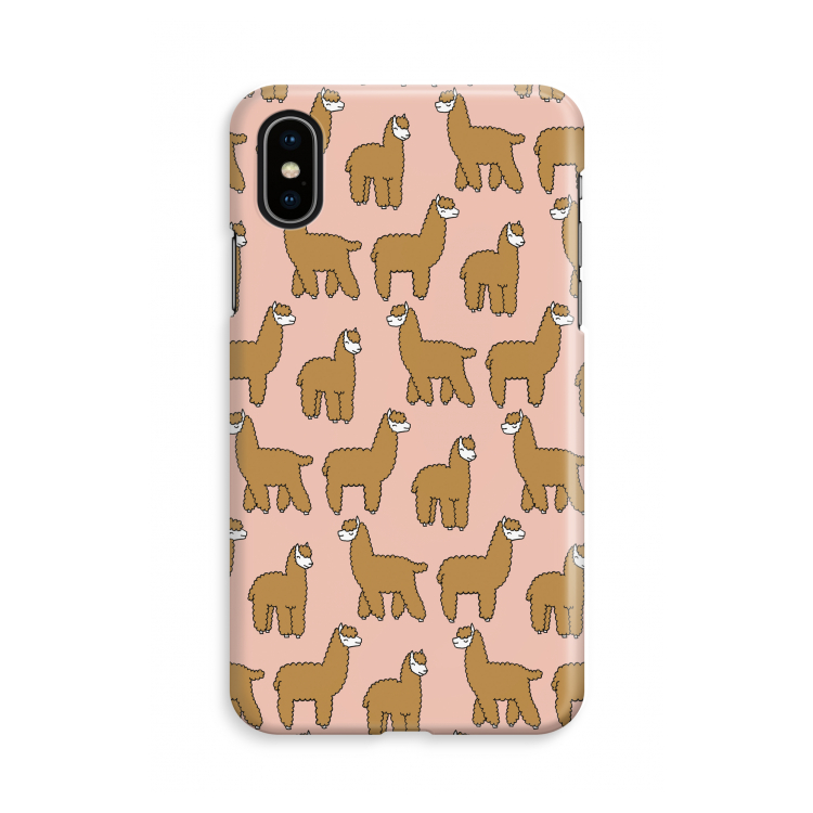 Alpacas: iPhone X Volledig Geprint Hoesje