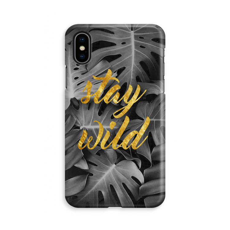 Stay wild: iPhone X Volledig Geprint Hoesje