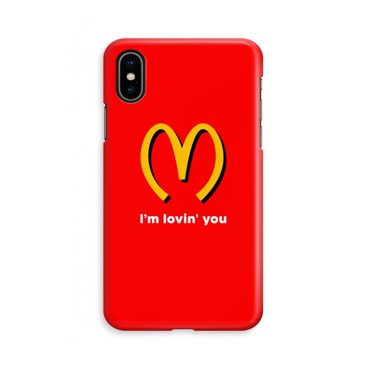 I'm lovin' you: iPhone X Volledig Geprint Hoesje