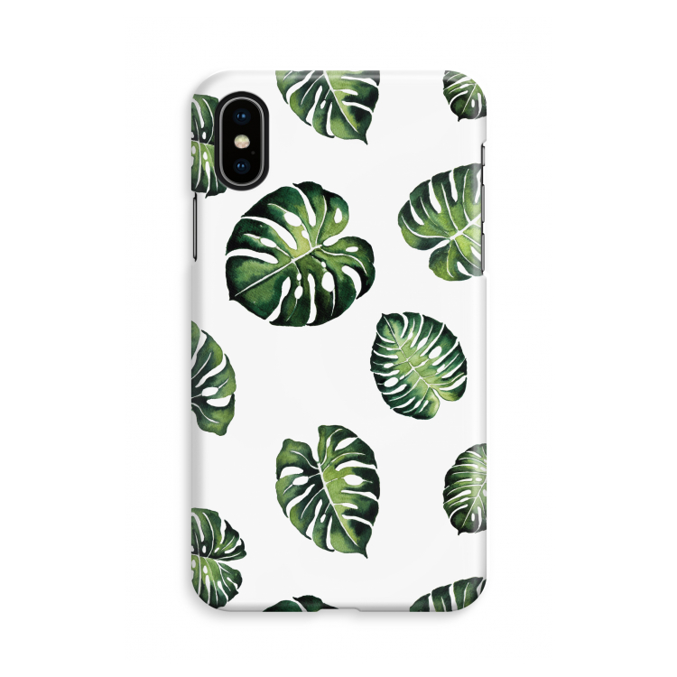 Tropische bladeren: iPhone X Volledig Geprint Hoesje