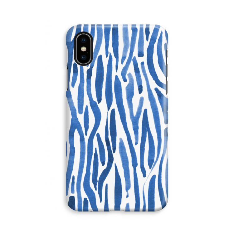 Blauwe nerven: iPhone X Volledig Geprint Hoesje