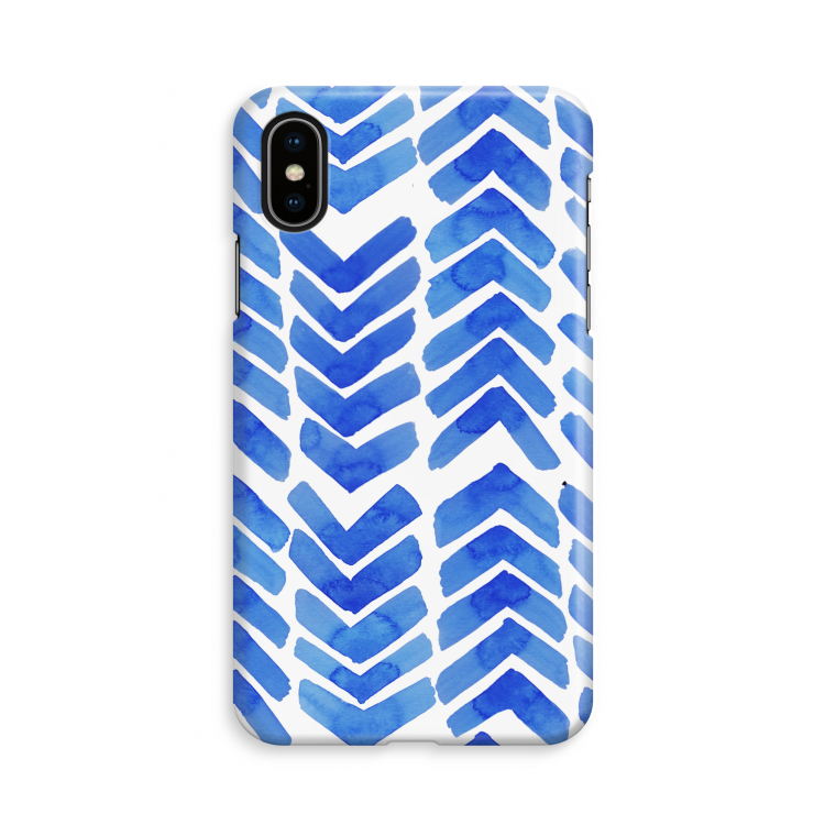 Blauwe pijlen: iPhone X Volledig Geprint Hoesje