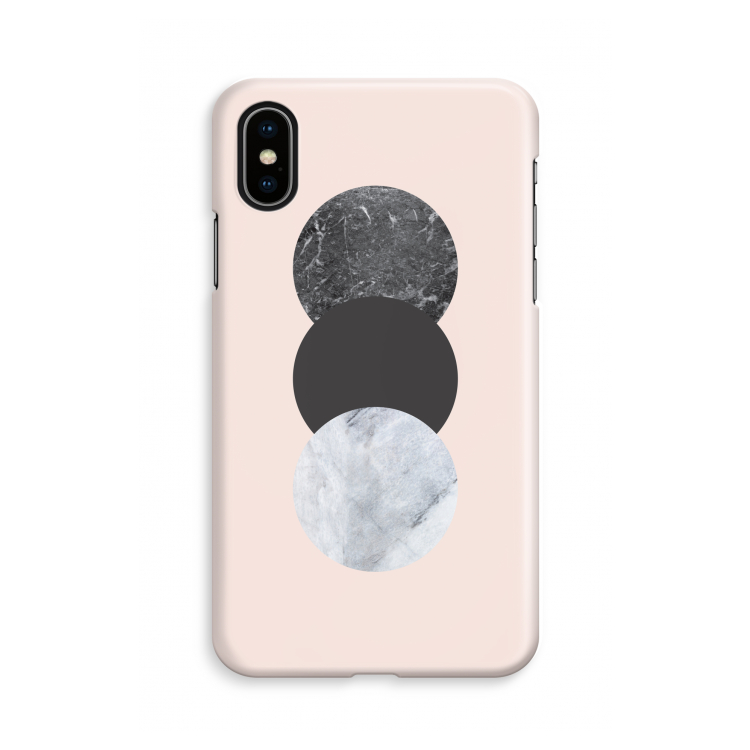 Marmeren cirkels: iPhone X Volledig Geprint Hoesje