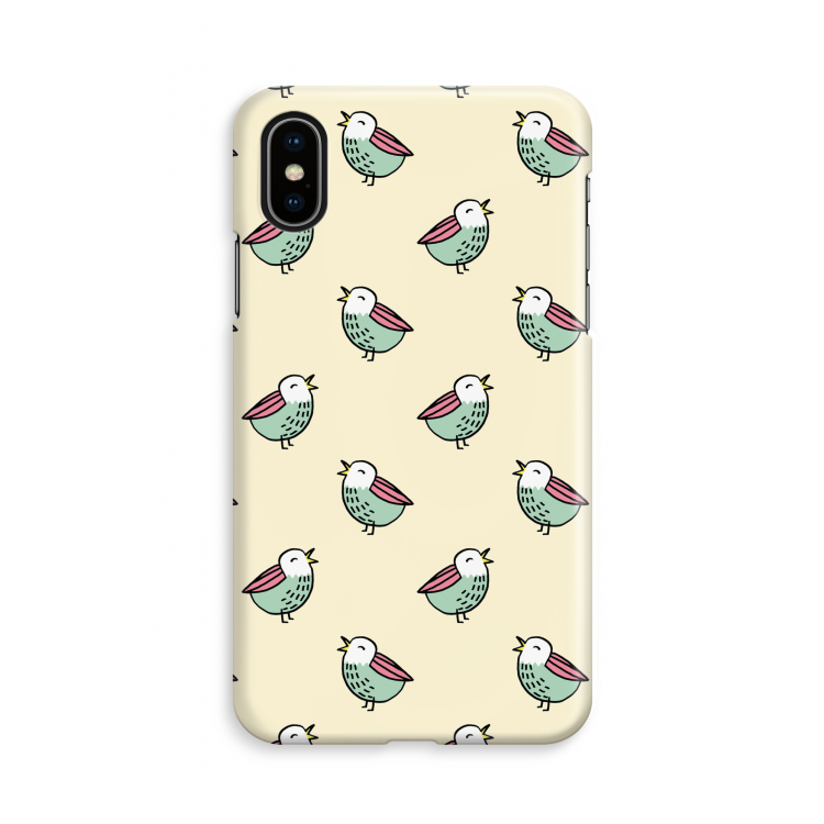 Vogeltjes: iPhone X Volledig Geprint Hoesje