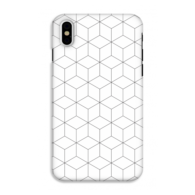 Zwart-witte kubussen: iPhone X Tough Case