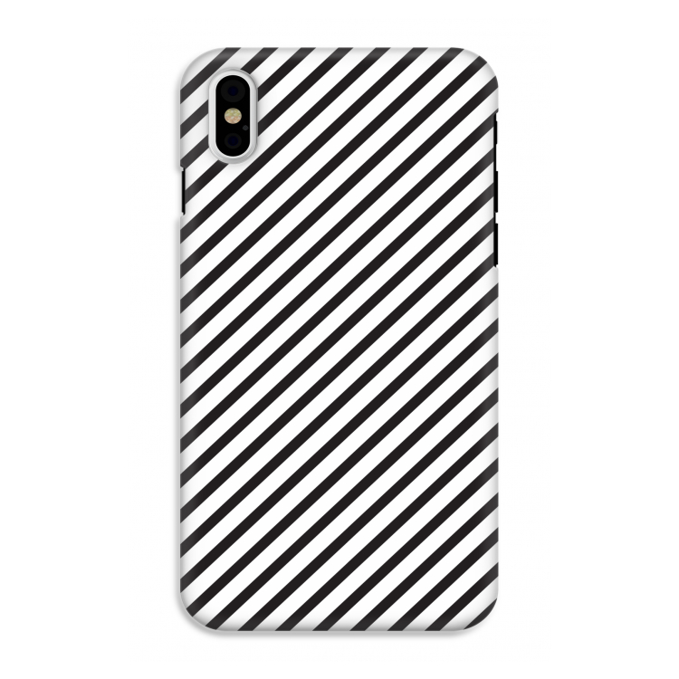 Strepen zwart-wit: iPhone X Tough Case