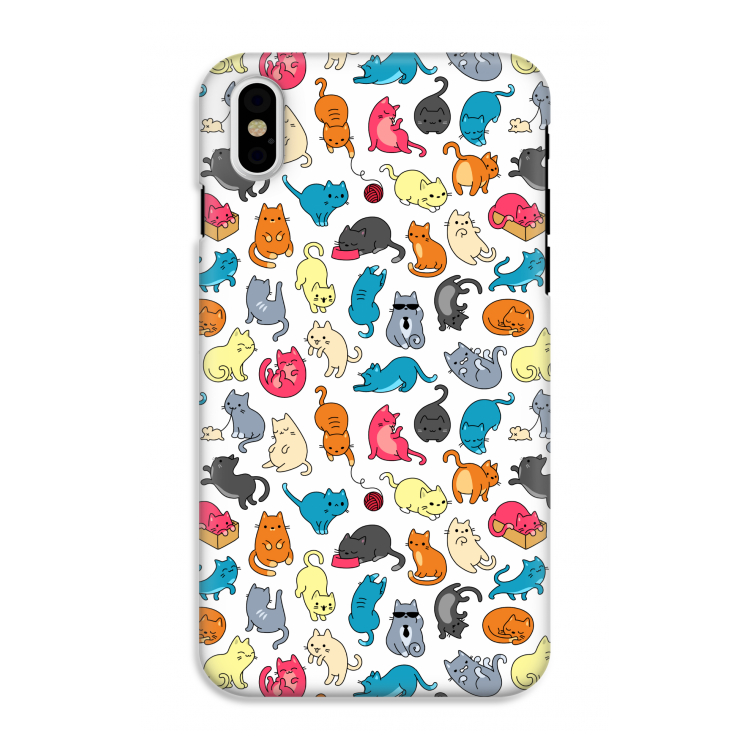 Kleurrijke katten: iPhone X Tough Case