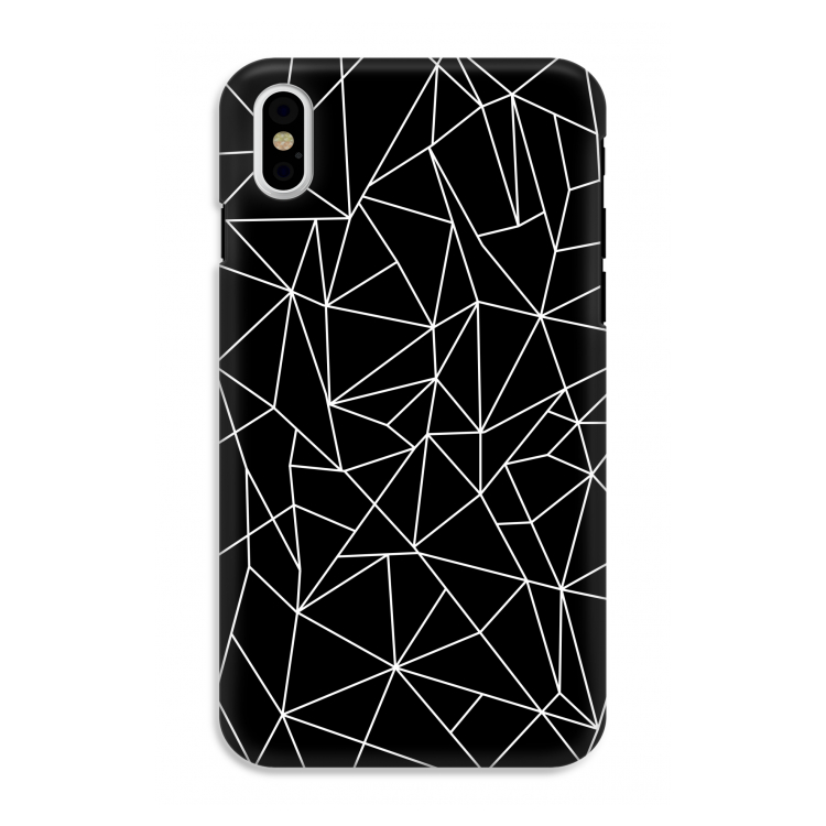 Geometrische lijnen wit: iPhone X Tough Case