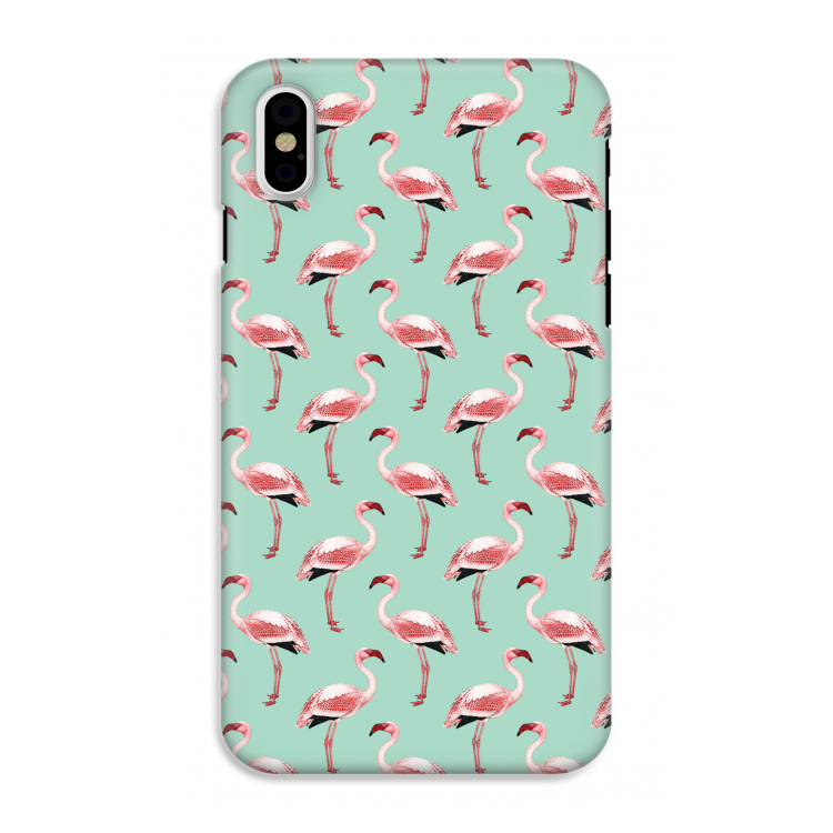 Flamingoprint groen: iPhone X Tough Case