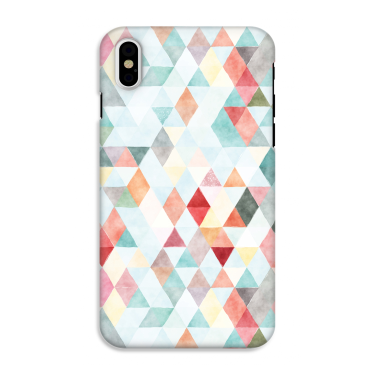 Gekleurde driehoekjes pastel: iPhone X Tough Case