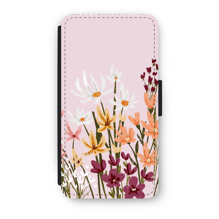 Painted wildflowers: iPhone X Flip Hoesje
