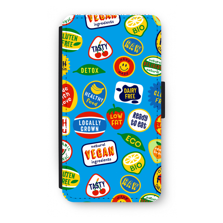 Fruitsticker: iPhone X Flip Hoesje