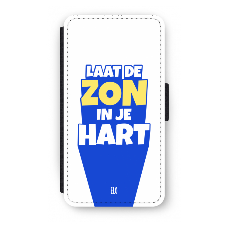 Laat de zon in je hart: iPhone X Flip Hoesje