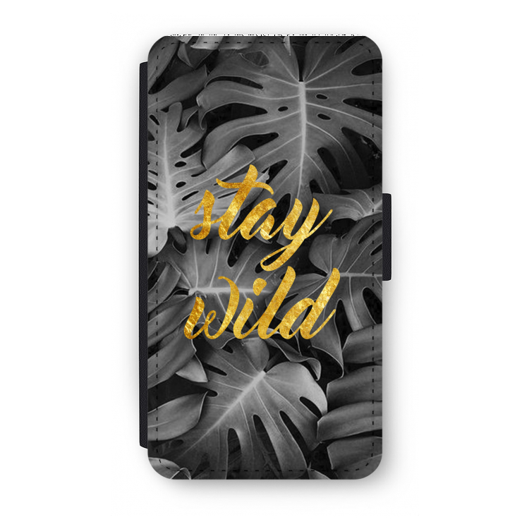 Stay wild: iPhone X Flip Hoesje