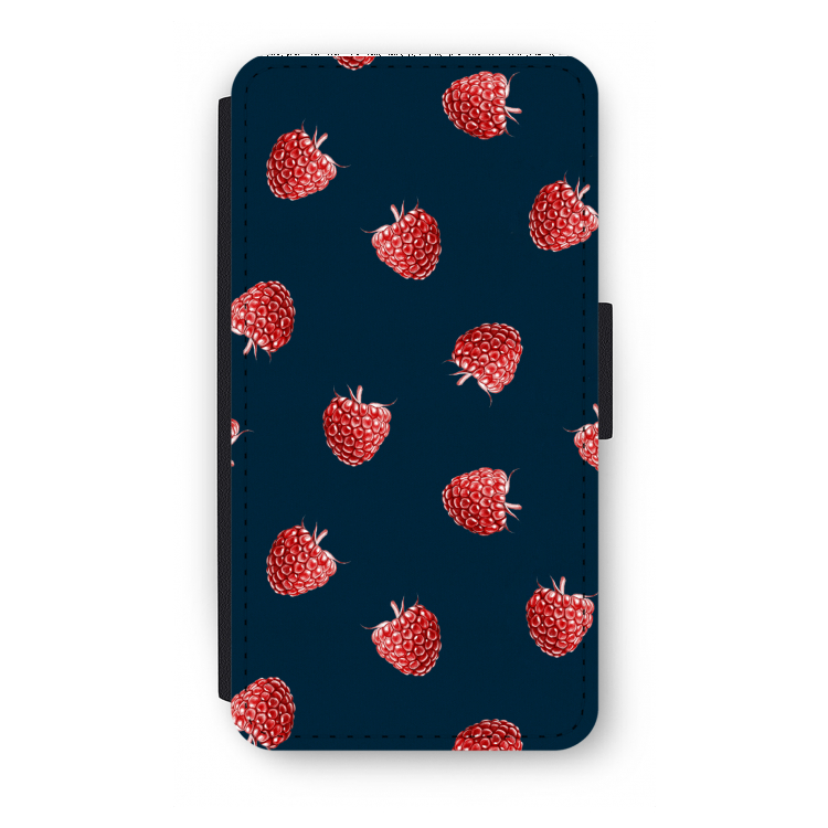 Framboosjes: iPhone X Flip Hoesje