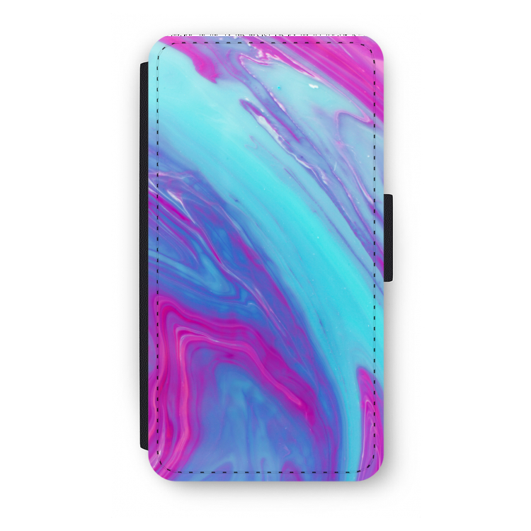 Zweverige regenboog: iPhone X Flip Hoesje