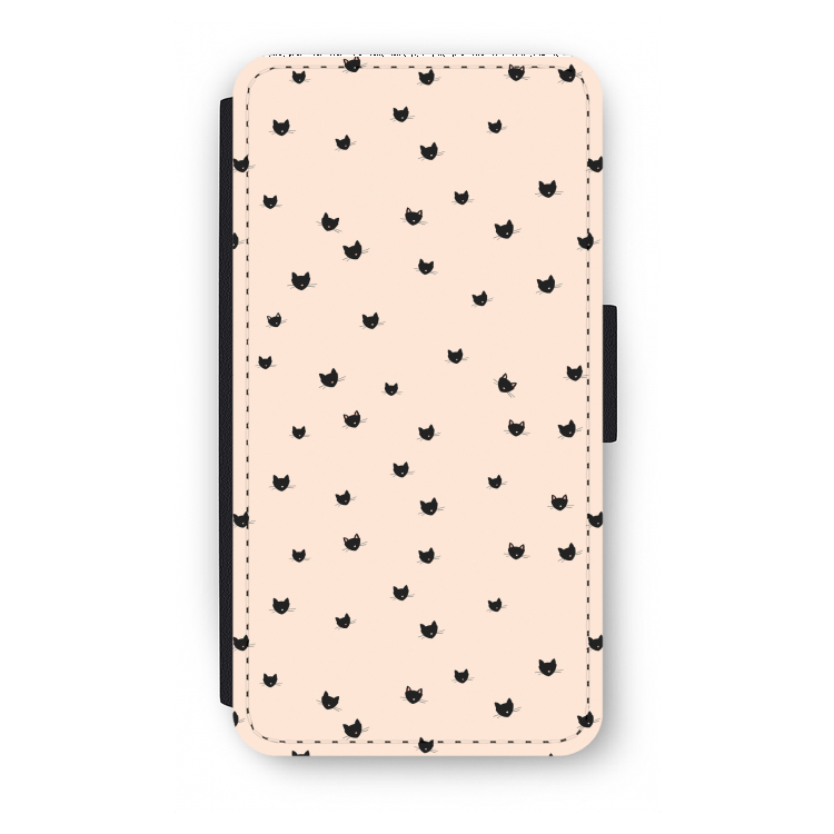 Kleine kattenkopjes: iPhone X Flip Hoesje