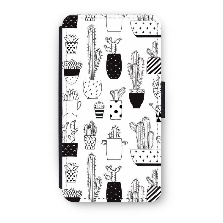 Cactusmotief: iPhone X Flip Hoesje