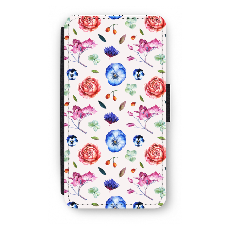 Bloemetjes: iPhone X Flip Hoesje