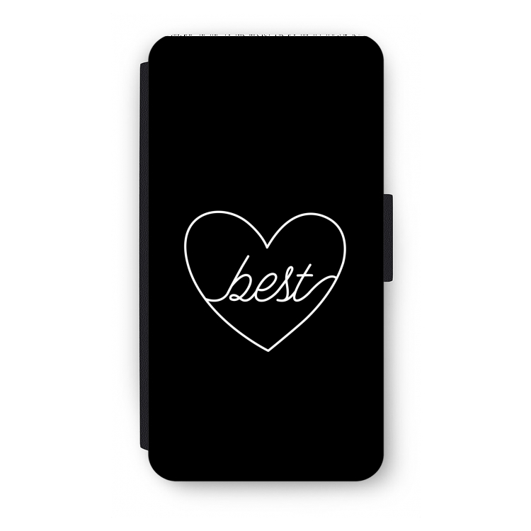 Best heart black: iPhone X Flip Hoesje