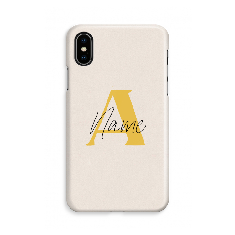 Amber Script: iPhone X Volledig Geprint Hoesje