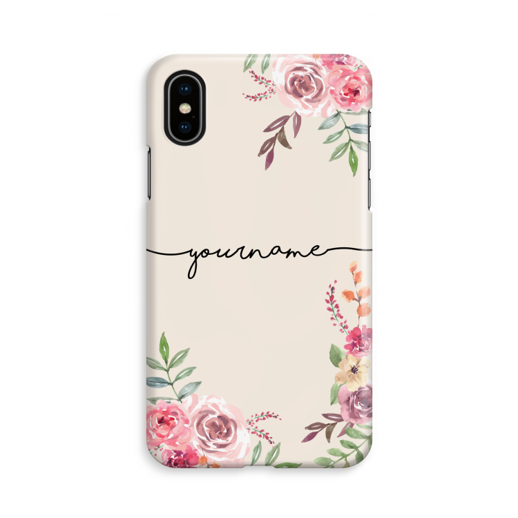 Rozen: iPhone X Volledig Geprint Hoesje