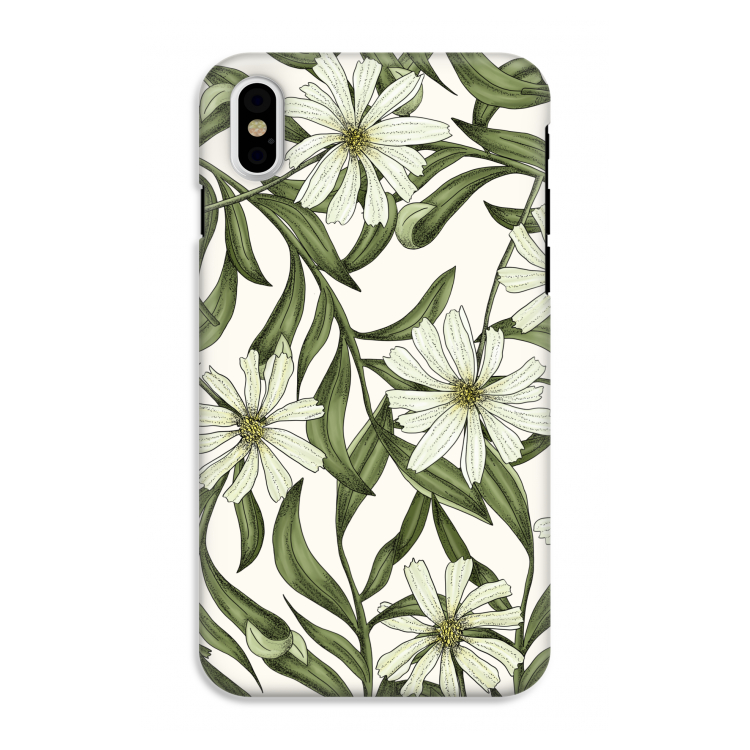 Wit bloemenpatroon: iPhone X Tough Case