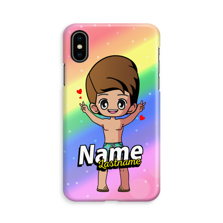 Chibi Maker man: iPhone X Volledig Geprint Hoesje
