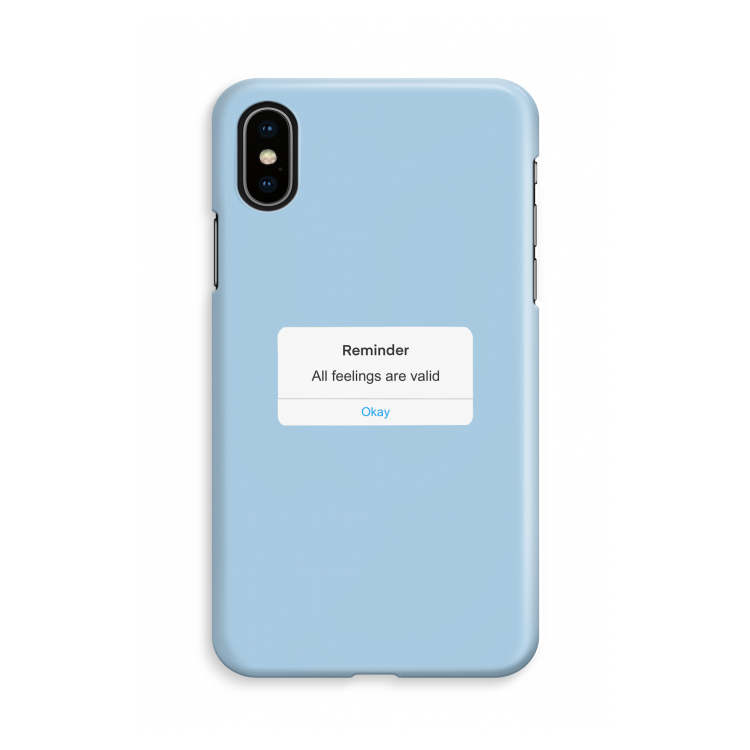 Reminder: iPhone X Volledig Geprint Hoesje