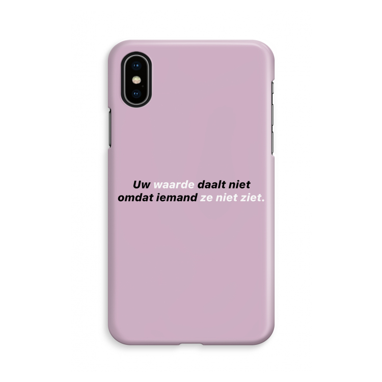 uw waarde daalt niet: iPhone X Volledig Geprint Hoesje