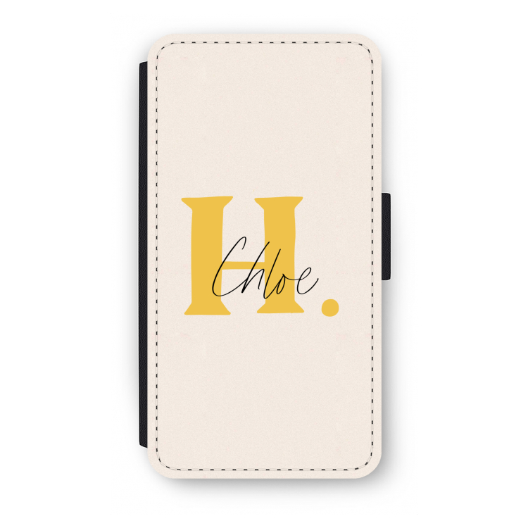 Amber Script: iPhone X Flip Hoesje