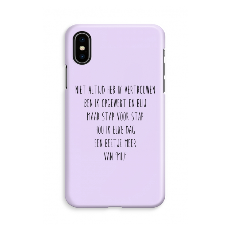 Zelfvertrouwen: iPhone X Volledig Geprint Hoesje