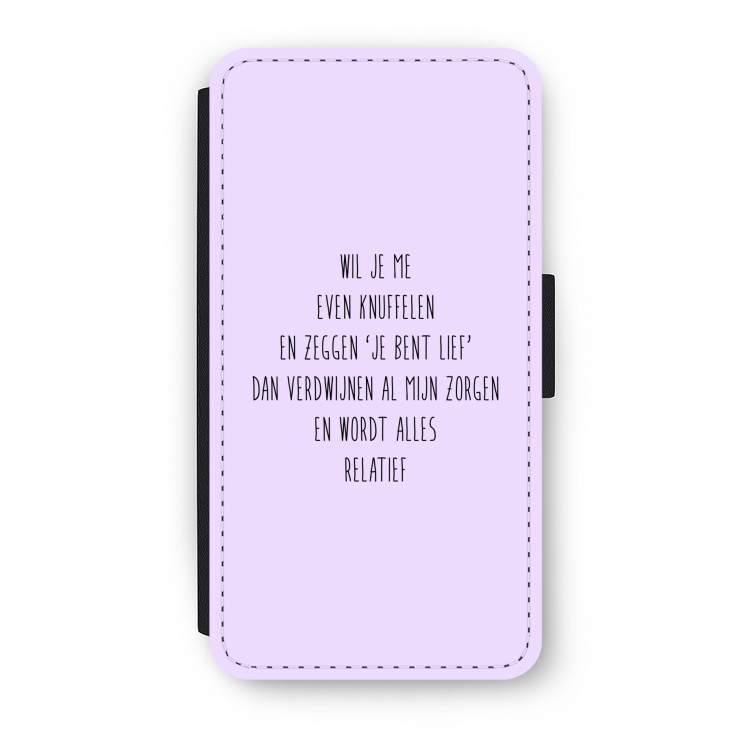 Relatief: iPhone X Flip Hoesje