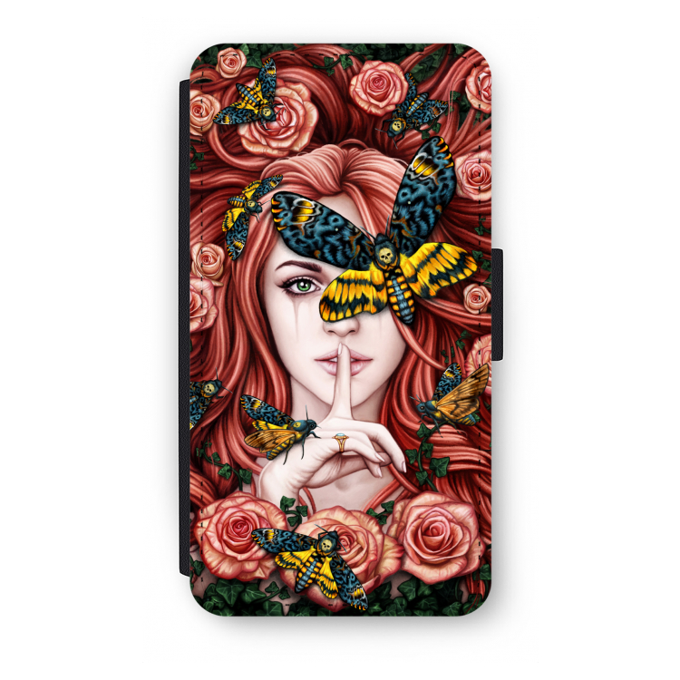 Lady Moth: iPhone X Flip Hoesje