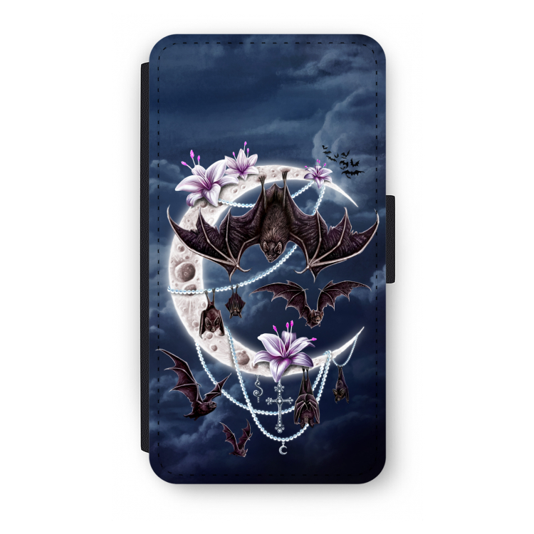 Vleermuizen Maan: iPhone X Flip Hoesje