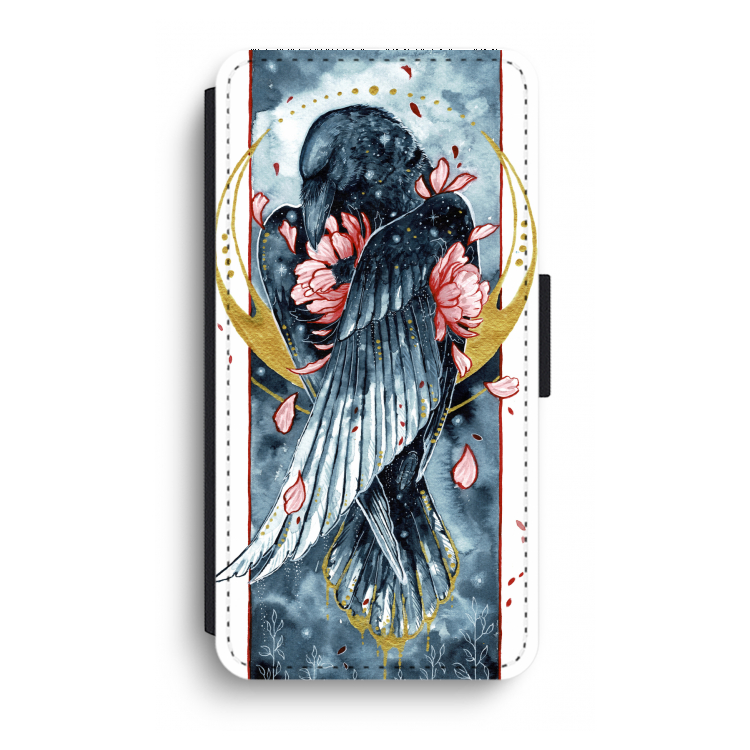 Golden Raven: iPhone XR Flip Hoesje