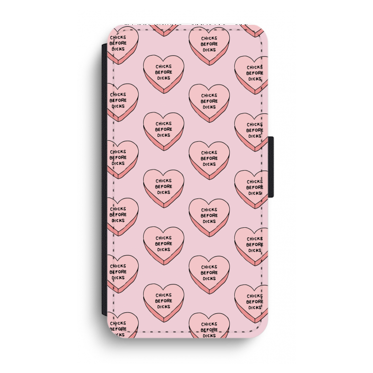 Chicks before dicks: iPhone XR Flip Hoesje