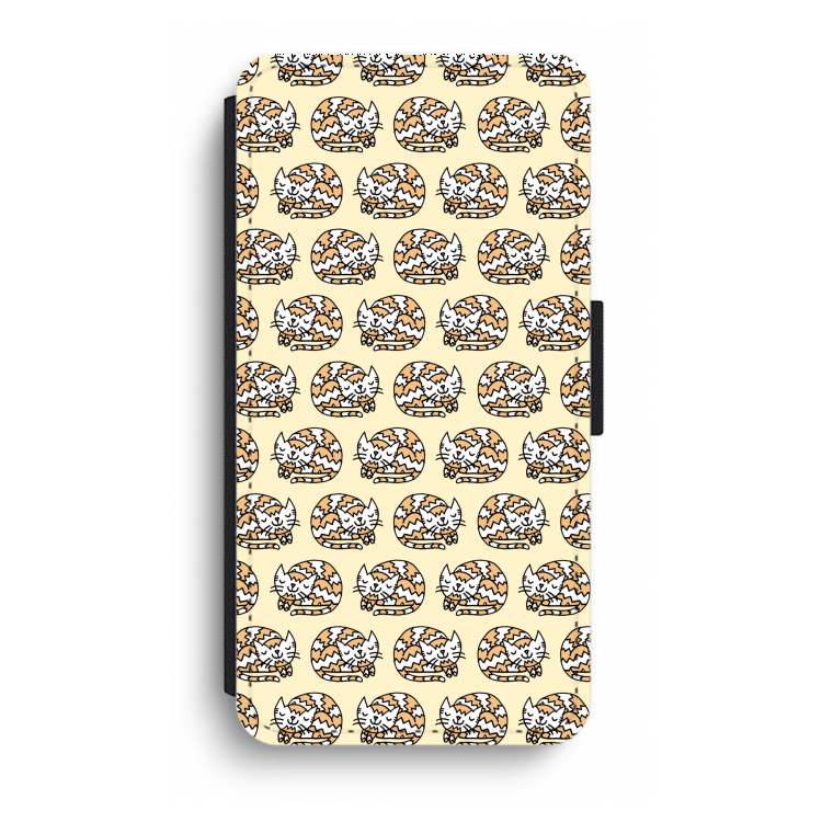 Slapende poes: iPhone XR Flip Hoesje