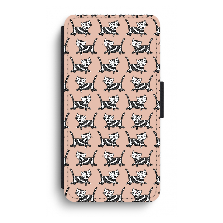 Zwarte poes: iPhone XR Flip Hoesje