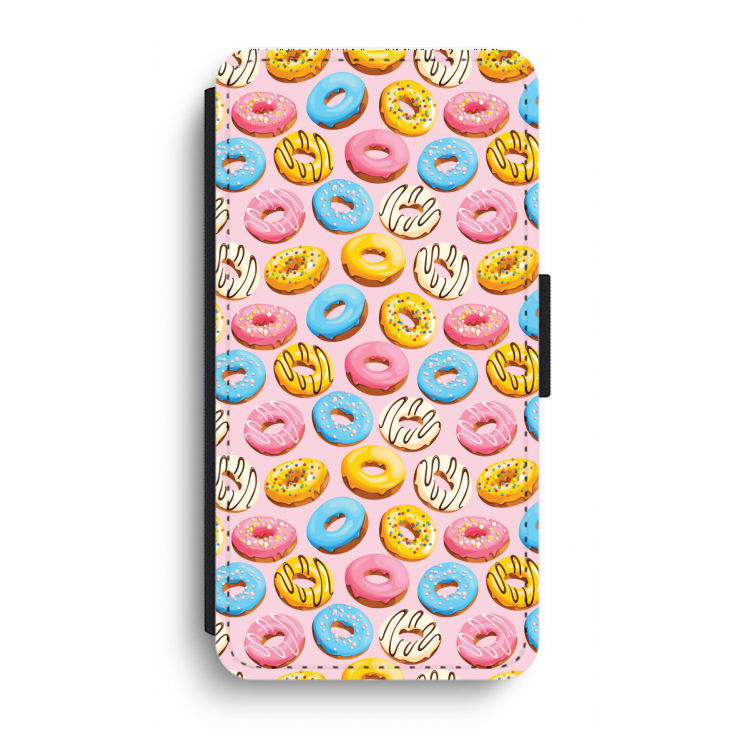 Pink donuts: iPhone XR Flip Hoesje