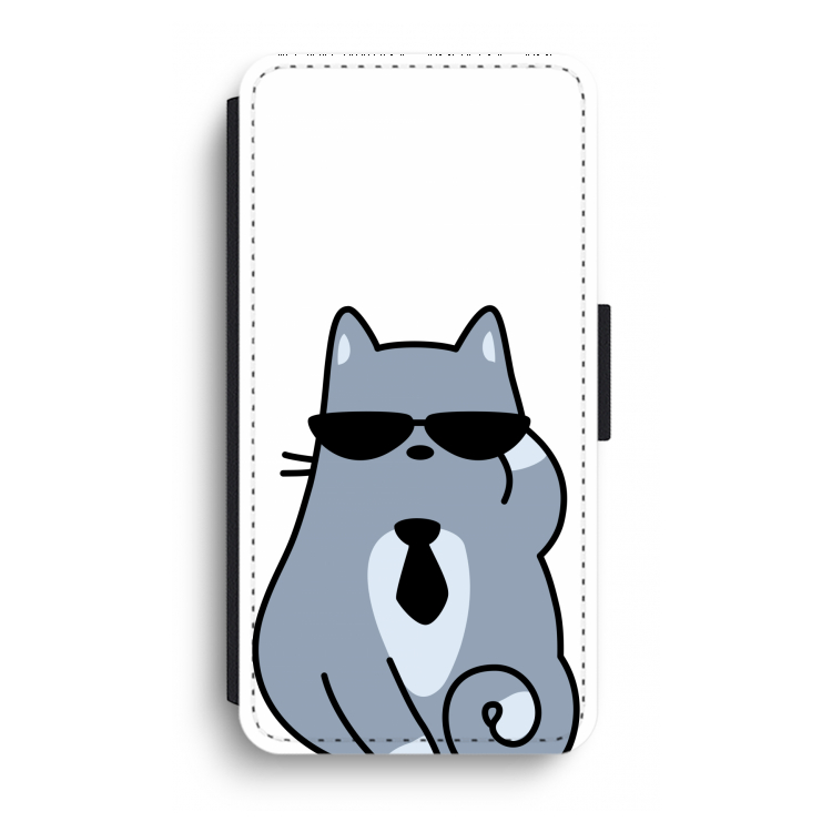 Cool cat: iPhone XR Flip Hoesje